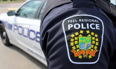 Peel Regional Police shoulder badge and cruiser