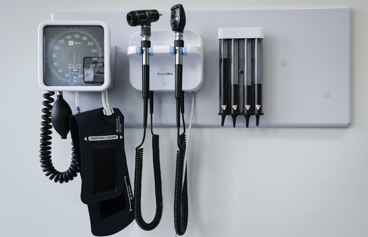 Medical tools are pictured in an exam room at a health clinic in Calgary on July 14, 2023