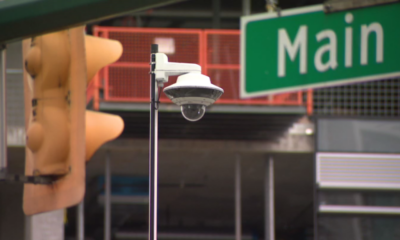 A traffic camera is seen on Main Street in Vancouver