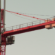 Close up of the upper portion of a construction crane