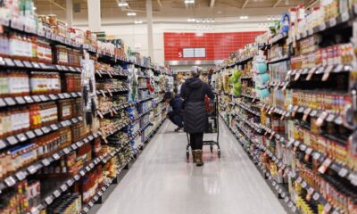 A customer browses an aisle at a grocery store in Toronto on Feb. 2, 2024