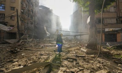 Smoke rises from the site of an Israeli airstrike in Dahiyeh, Beirut, Lebanon, Thursday, Oct. 3, 2024.