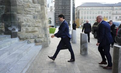 Prime Minister Justin Trudeau arrives to Parliament Hill in Ottawa on Oct. 22, 2024