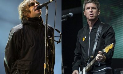 Britpop giants Oasis will play Toronto next August. Liam Gallagher performs at the Reading Music Festival, England on Aug. 29, 2021, left, and Noel Gallagher performs at the Glastonbury Festival in Worthy Farm, Somerset, England, on June 25, 2022.