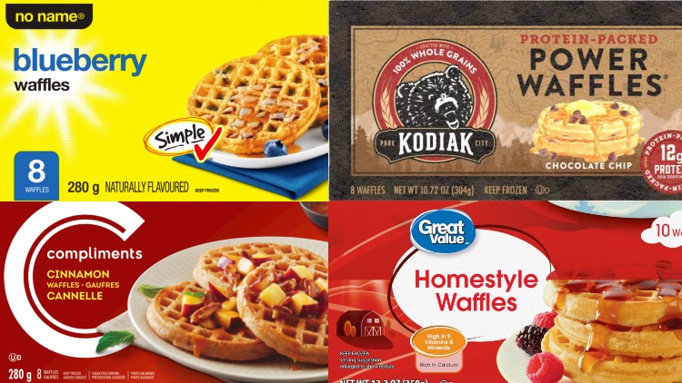 Some of the waffle products that have been recalled by TreeHouse Foods.