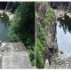 A "potential rockslide" occurred downstream of the Cleveland Dam and above the Capilano River Hatchery in North Vancouver Thursday, says MVRD. Per MVRD, image shows site in 2015 compared to today.