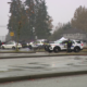 Investigators at the scene of a fatal stabbing outside Tamanawis Secondary School in Surrey on Nov. 22, 2022. (CityNews Image)