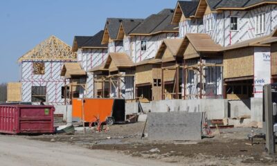 A new housing development is shown in Belleville, Ont.