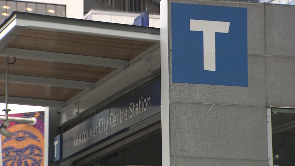 Vancouver City Centre Station SkyTrain Train Transit TransLink Pacific Centre Canada Line