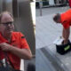 The VPD describes the suspect as being in his 40s or 50s and about 6 feet tall. At the time of the incident, he wore glasses, had "receding hair," and was wearing an orange collared BC Lions shirt, cream-coloured pants, and blue and white Adidas sneakers. (Courtesy Vancouver Police Department)