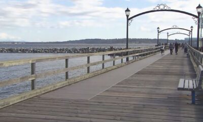 The mat installed on the White Rock pier.