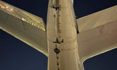 Damage to an Air France airbus after it dragged its tail on the runway at Toronto Pearson Airport after a landing rate warning on Sunday. (@aviationbrk/X)