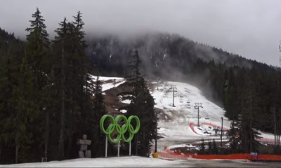 A view from the Olympic Plaza camera at Cypress Mountain on Wednesday, Jan. 31, 2024, shows little snow under the chair lift.