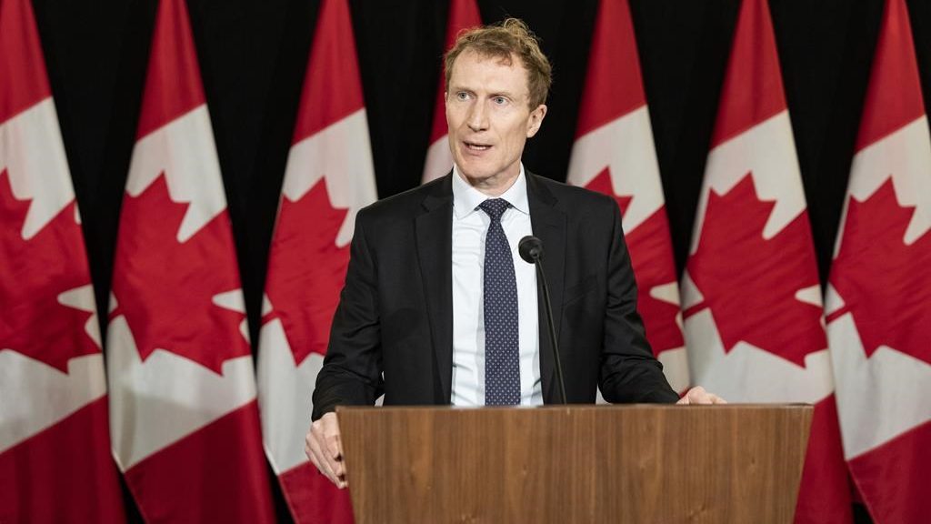 Minister of Immigration, Refugees and Citizenship Marc Miller speaks to the media during the federal cabinet retreat in Montreal on Jan. 22, 2024