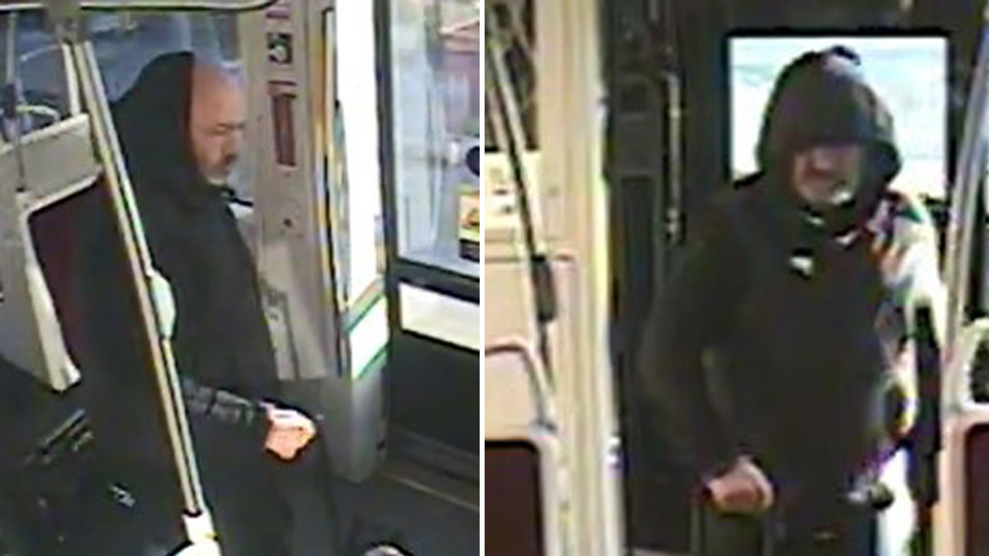 Surveillance images of suspect wanted in connection with the assault of a TTC streetcar driver