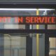 A bus is seen with a 'Not In Service' sign in Metro Vancouver