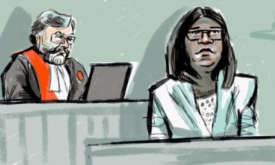 Courtroom drawing of Cindy Ali