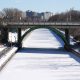 An unopened Rideau Canal is pictured in Ottawa