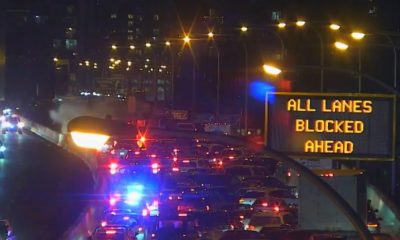 Police investigate four vehicle crash on the eastbound Gardiner Expressway