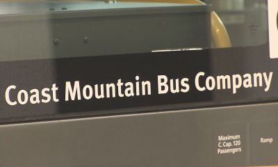 A transit bus operated by Coast Mountain Bus Company is seen at Metrotown Station in Burnaby, B.C.