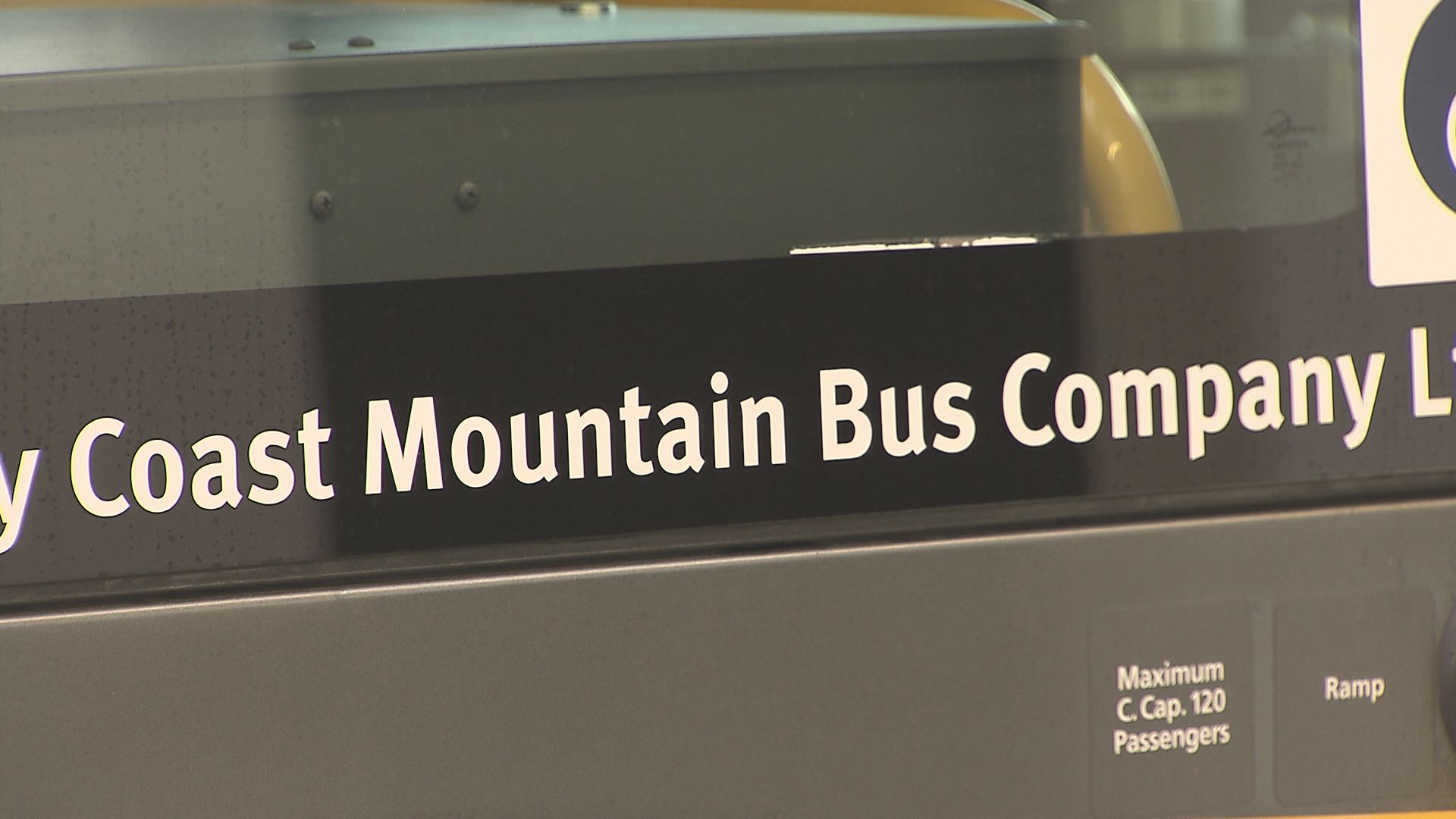 A transit bus operated by Coast Mountain Bus Company is seen at Metrotown Station in Burnaby, B.C.