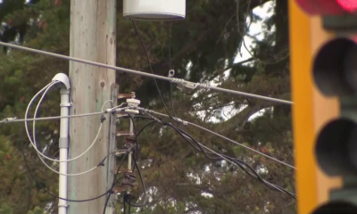 A BC Hydro pole in Metro Vancouver in 2022.