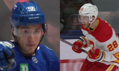 The Vancouver Canucks have acquired forward Elias Lindholm from the Calgary Flames in exchange for forward Andrei Kuzmenko, prospects Hunter Brzustewicz, Joni Jurmo, and a first-round and conditional fourth-round pick of the 2024 NHL Draft.