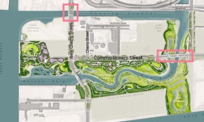 A rendering shows the redesigned roads in the Port Lands. HANDOUT / Waterfront Toronto