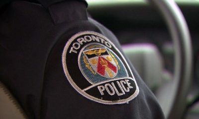 A Toronto police shoulder badge