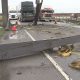 112 Street overpass on Highway 99 after being struck by a semi-truck and trailer