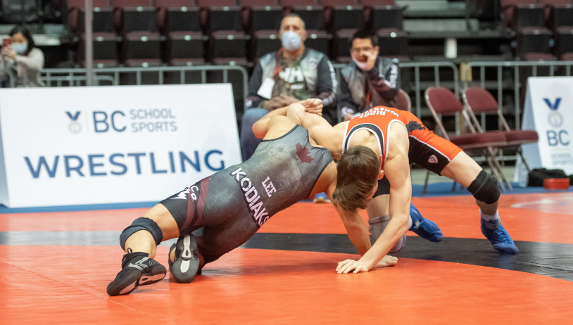 The parents of a star student-athlete on Vancouver Island are pinning their hopes on a change of heart by school regulators after their son was told he can't compete in wrestling at the high school level. (Courtesy BC School Sports)