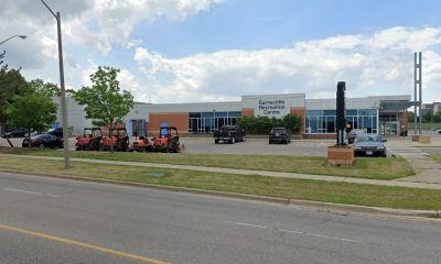 Exterior view of the Earnscliffe Recreation Centre in Brampton