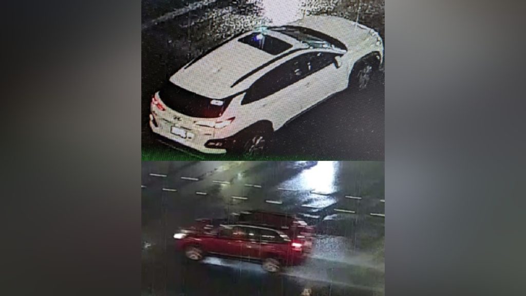 The Coquitlam RCMP is looking for two vehicles involved in a hit and run that left a woman seriously hurt on Saturday, Jan. 27, 2024