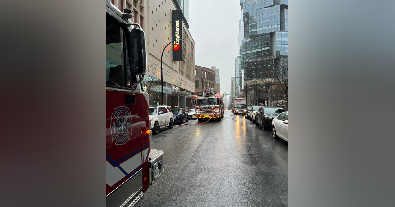 The Vancouver Fire Rescue Services Hazardous Materials team says it was called out to Homer Street near East Georgia Sunday morning due to a diesel leak.