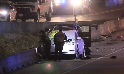 RCMP investigate a fatal collision near Sprott Street in Burnaby along Highway 1