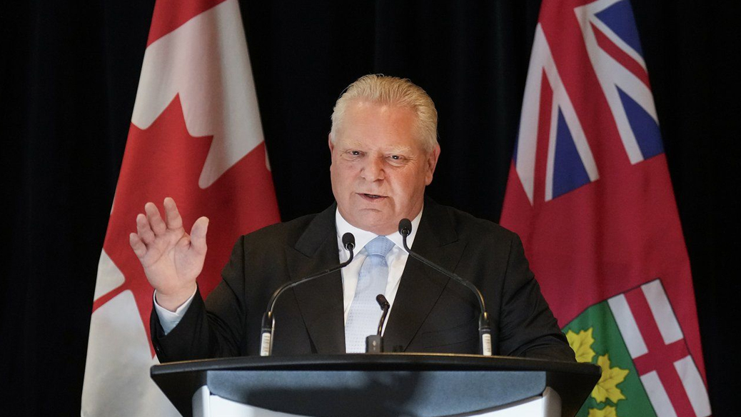 Doug Ford delivers remarks at the Canadian International Auto Show in Toronto