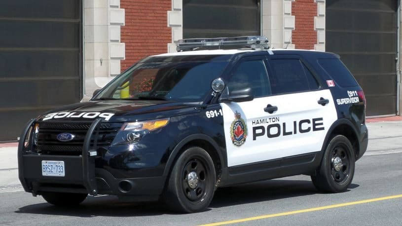 A Hamilton police cruiser