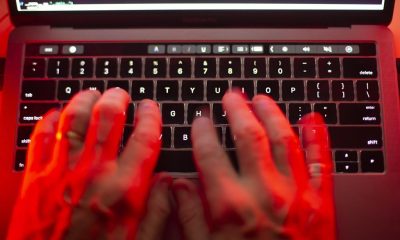 A man uses a computer keyboard in Toronto in this Sunday, Oct. 9, 2023 photo illustration. THE CANADIAN PRESS/Graeme Roy