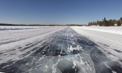 A winter road which crosses Shoal Lake to Shoal Lake 40 First Nation