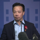 FILE - Vancouver Mayor Ken Sim addresses the media from City Hall in 2022.