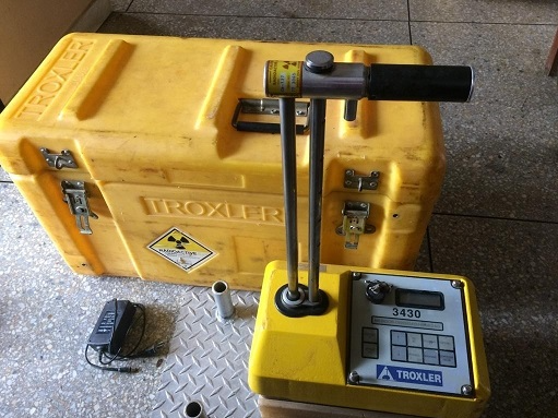 A Troxler 3430 nuclear soil moisture density gauge