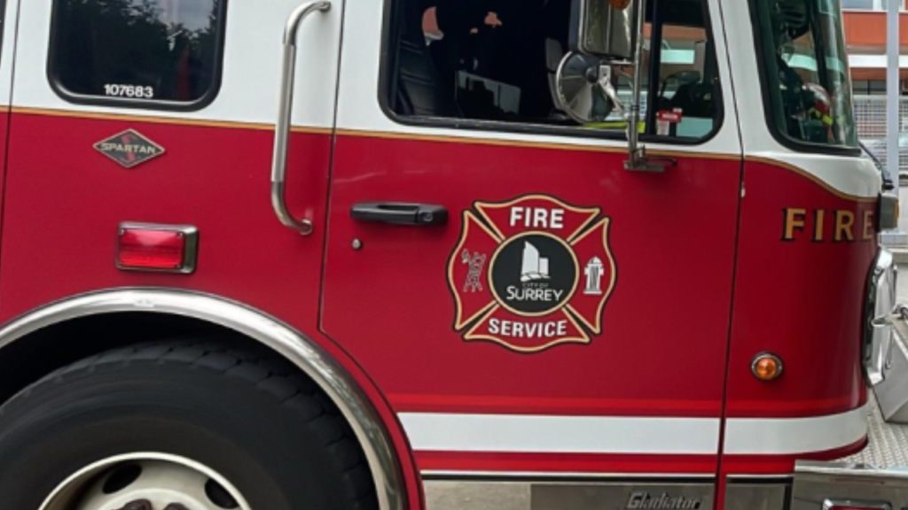 FILE — A City of Surrey fire engine is seen.