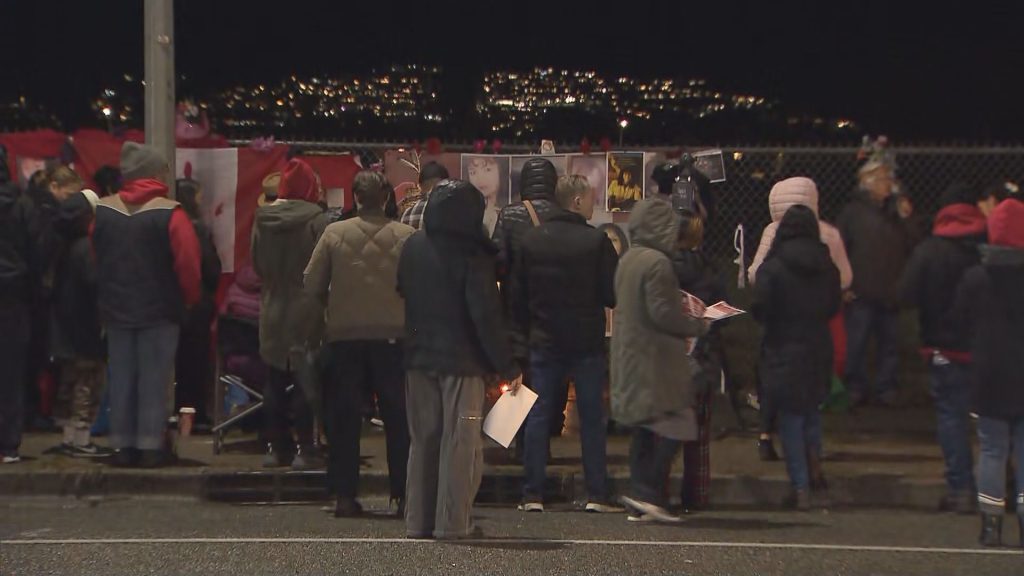 A gathering was held near the former Pickton Farm in Port Coquitlam