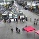 Dozens of demonstrators have blocked entrances to the Port of Vancouver in East Vancouver Thursday morning, calling for an "immediate arms embargo on Israel." (City of Vancouver)