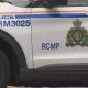 The Ridge Meadows RCMP logo on the side of a police cruiser door