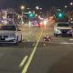 SIU evidence photo showing two vehicles at the scene where a 14-year-old was struck by a vehicle while fleeing police from Canada's Wonderland