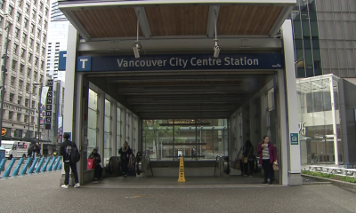 Vancouver City Centre Station SkyTrain Train Transit TransLink Pacific Centre Canada Line