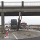 112 Street overpass on Highway 99 after being struck by a semi-truck and trailer