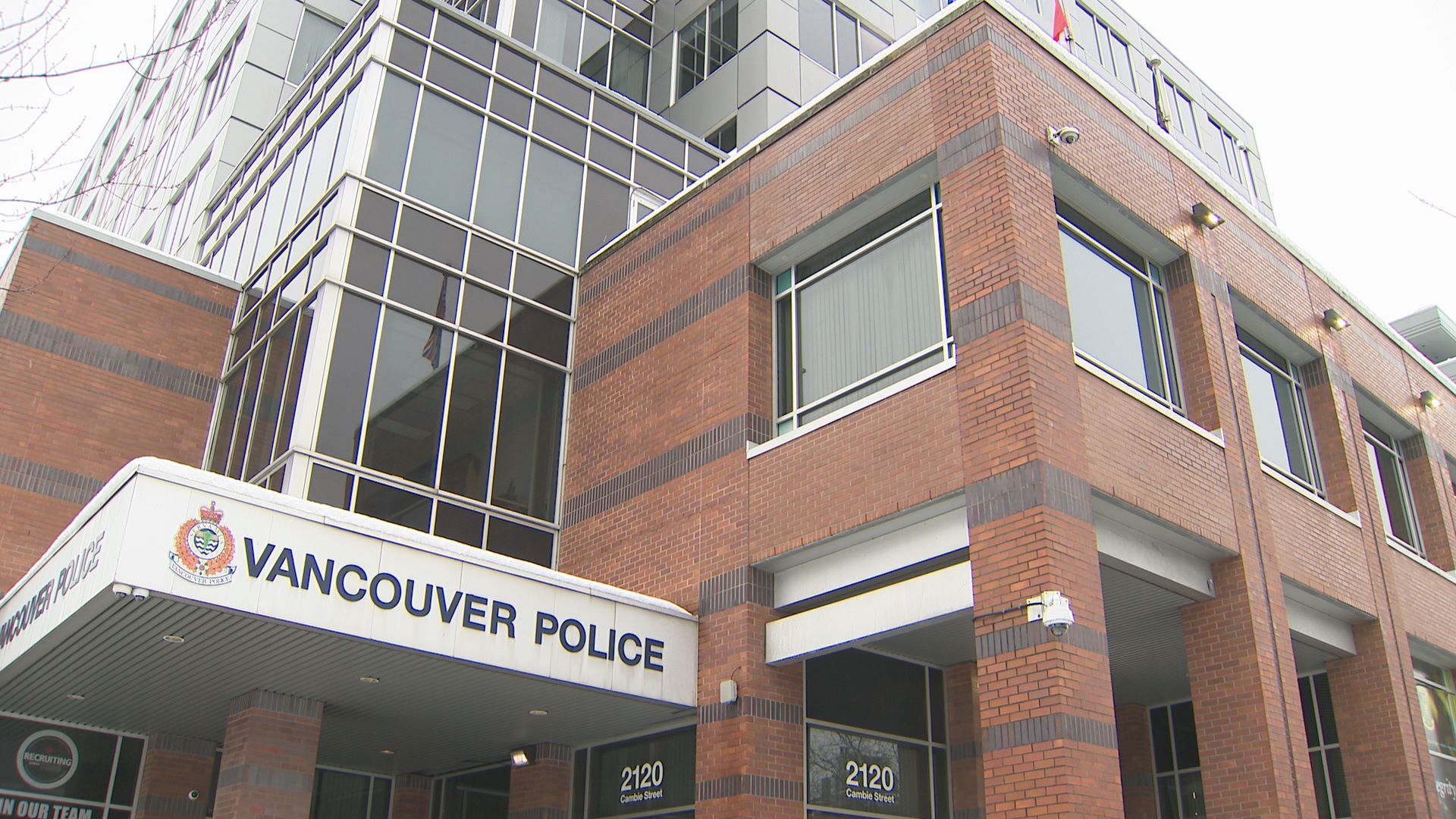 The Vancouver Police Department building on Cambie Street