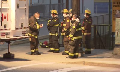 Firefighters in New Westminster.